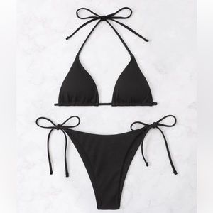 Halter Triangle Tie Side Bikini Swimsuit